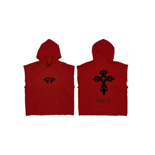 W.A CROPPED HOODIE SLEEVELESS